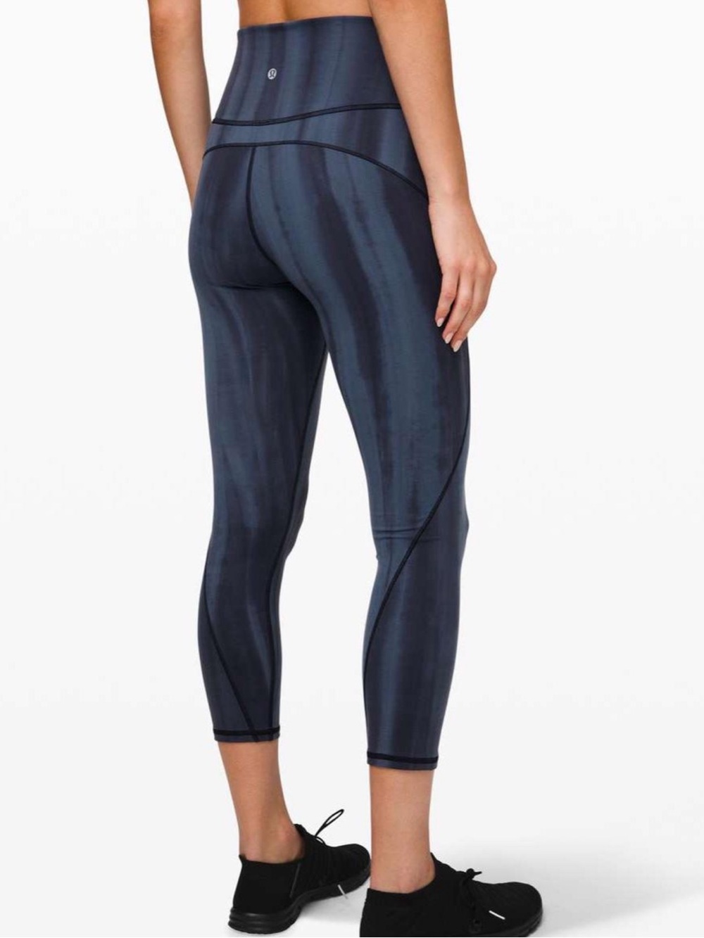 lululemon athletica High-Rise Striped Ink Blue Align Crop Leggings like new 4
